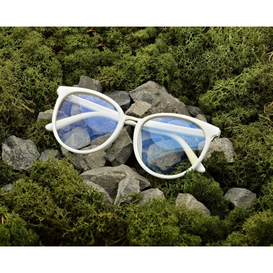 Białe okulary damskie z filtrem BLUE LIGHT do komputera korekcyjne EST-109K-5 Estillo